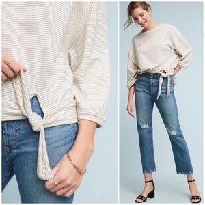 Anthropologie Postmark Tie Front Top